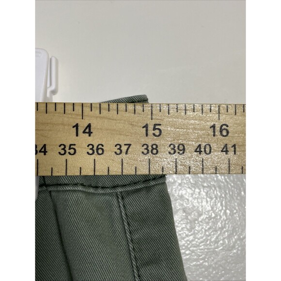 $128 PISTOLA Pants Tammy High Rise Ankle Button Hem Colonel Green Size 30 - Picture 7 of 12